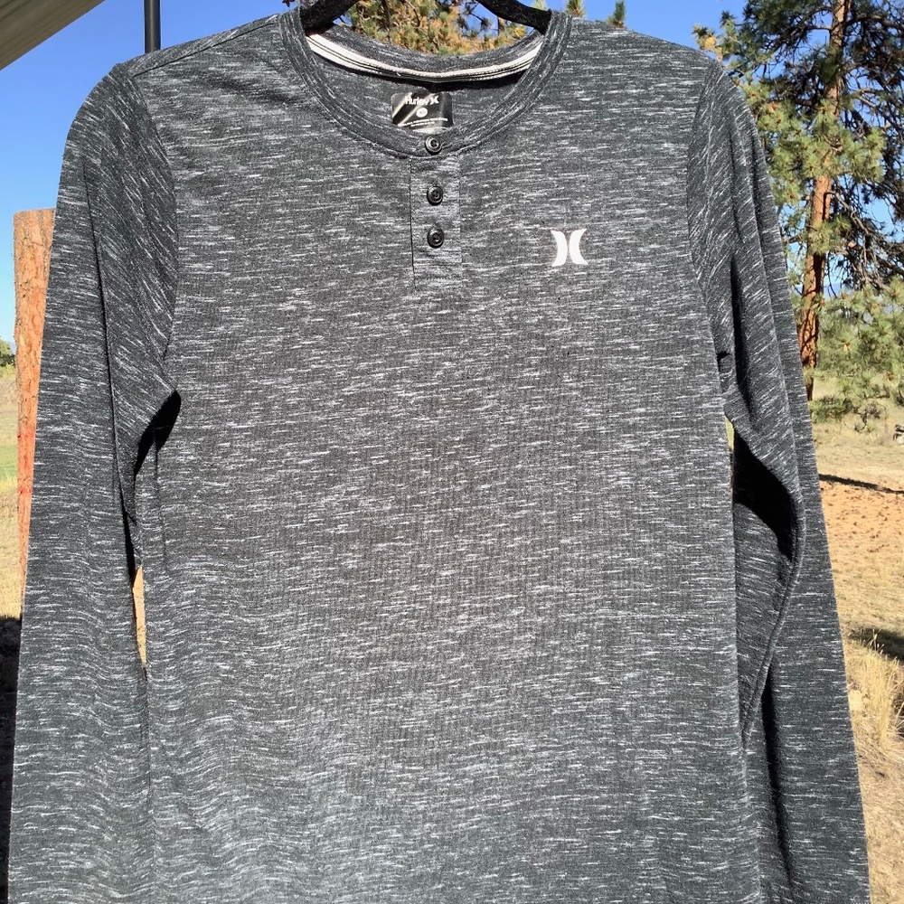 Hurley Long Sleeve Kids Shirt Dark Gray Size XL Boys